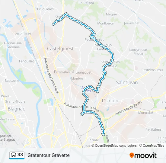 33 Bus Line Map