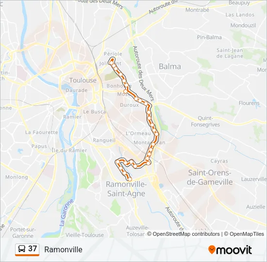 37 Bus Line Map