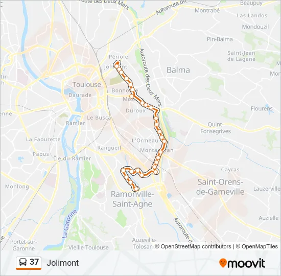 37 Bus Line Map