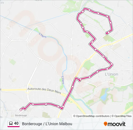 40 Bus Line Map