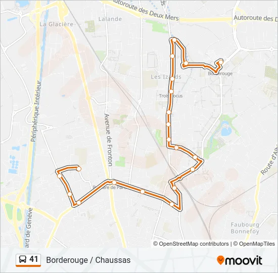 41 Bus Line Map