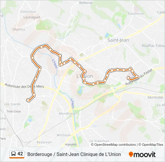 42 Bus Line Map