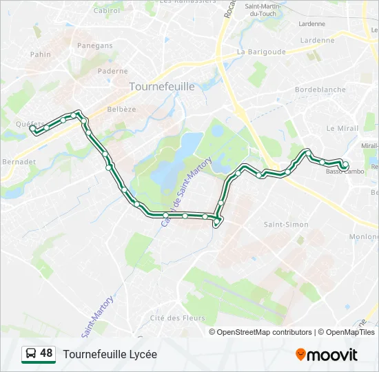 48 Bus Line Map