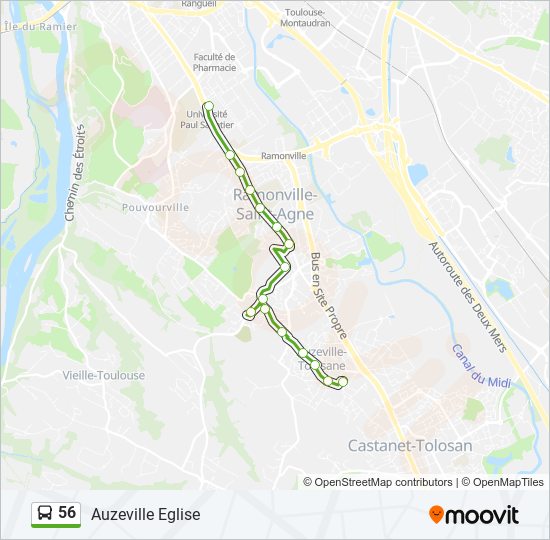 Mapa de 56 de autobús