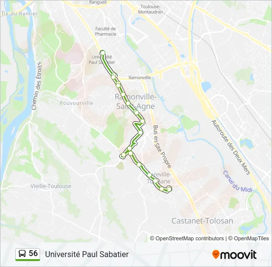56 Bus Line Map