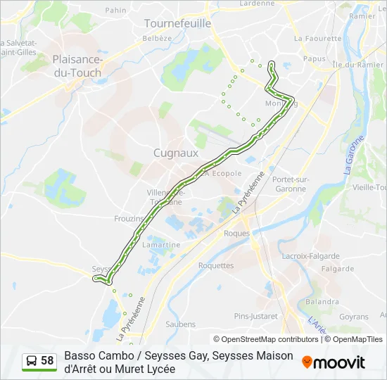 58 Bus Line Map