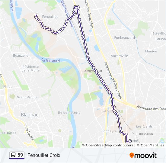 59 bus Line Map