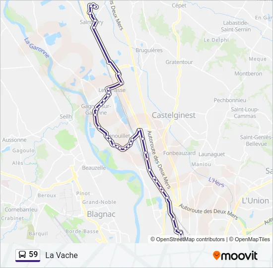 59 Bus Line Map