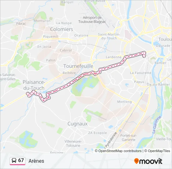 67 Bus Line Map