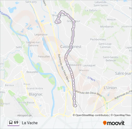 69 Bus Line Map