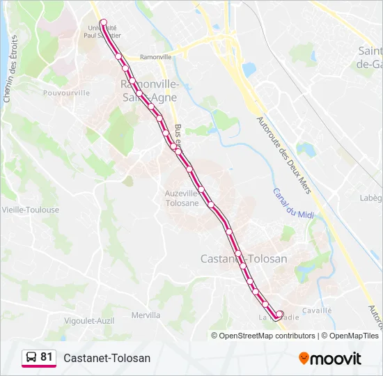 81 Bus Line Map