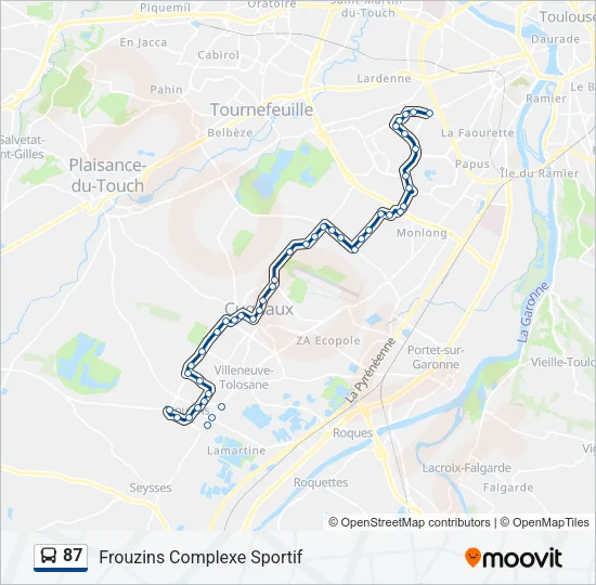 87 Bus Line Map