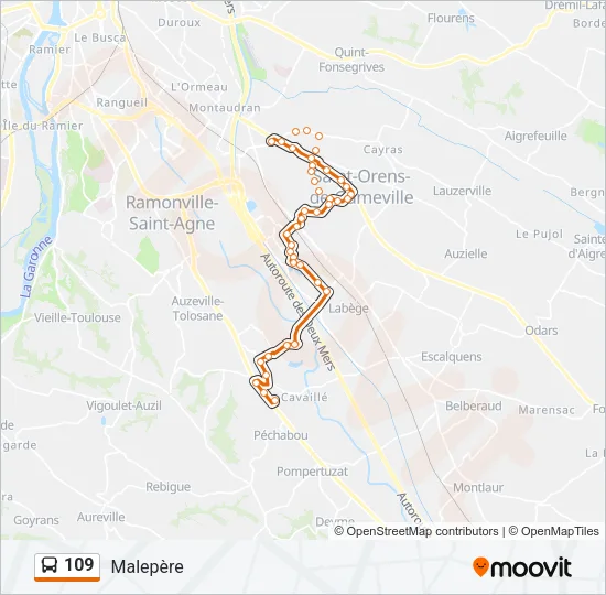 109 Bus Line Map