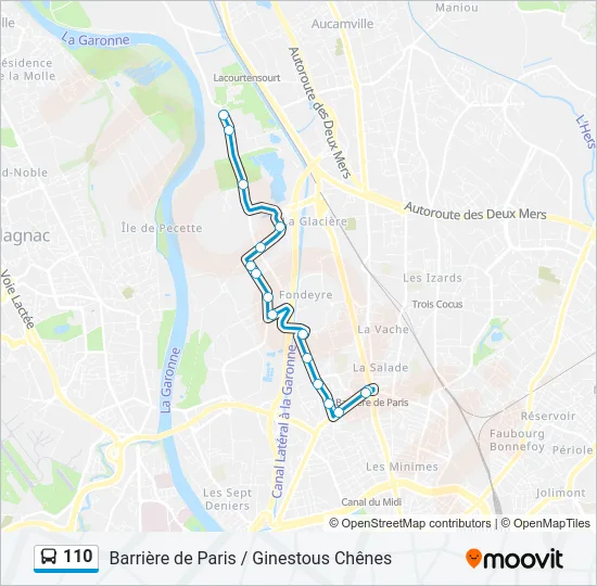110 Bus Line Map