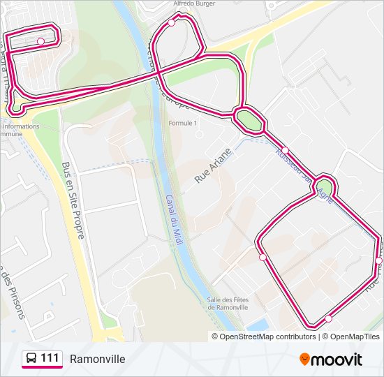 111 bus Line Map