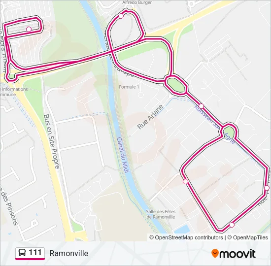 111 Bus Line Map