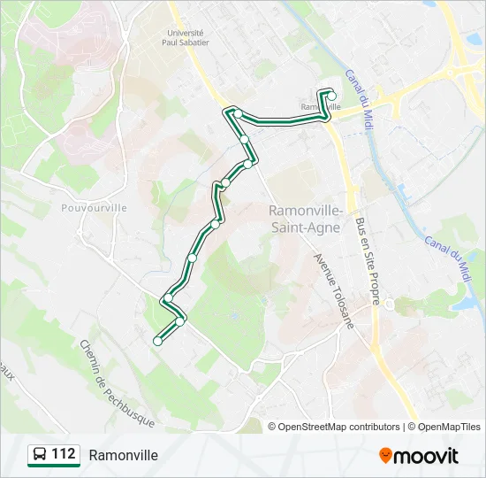112 Bus Line Map