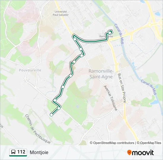 112 Bus Line Map