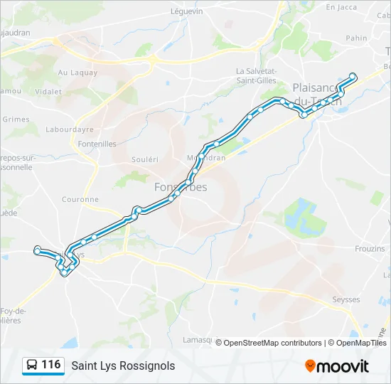 116 Bus Line Map