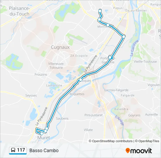 117 Bus Line Map