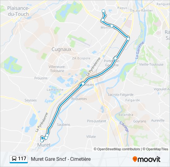 117 Route: Schedules, Stops & Maps - Muret Gare Sncf - Cimetière (Updated)