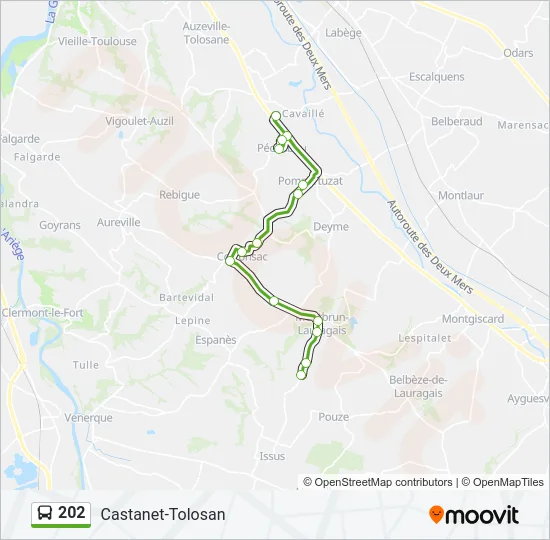 202 Bus Line Map
