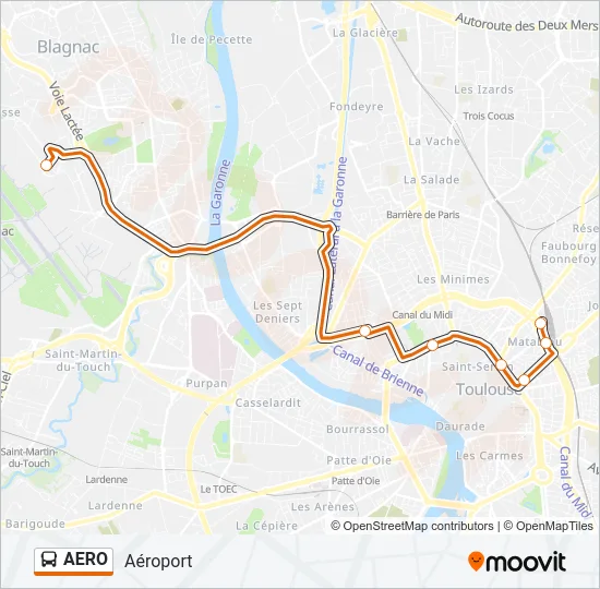 AERO Bus Line Map