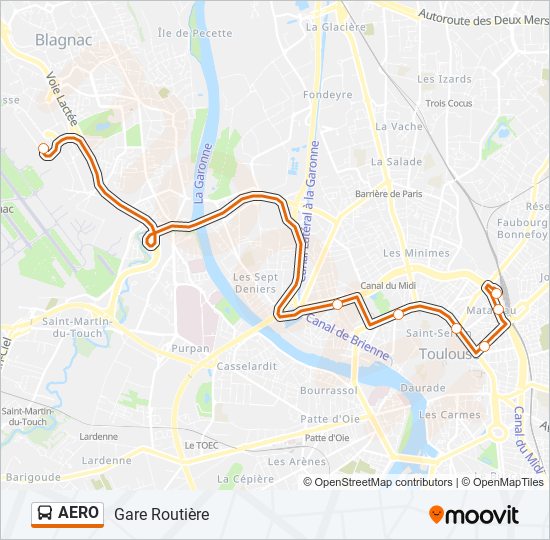 AERO bus Line Map