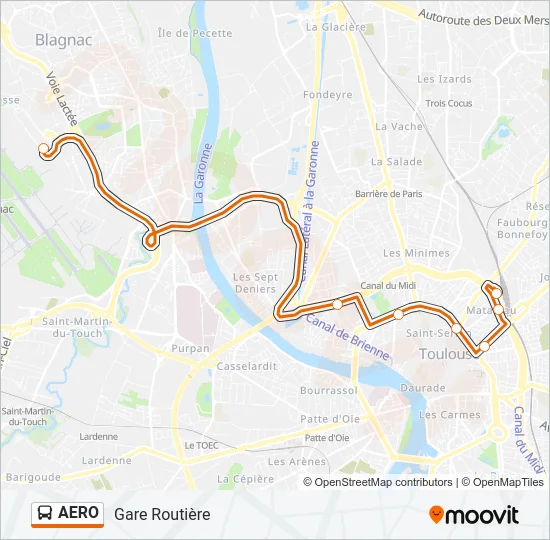 AERO Bus Line Map