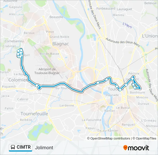CIMTR Bus Line Map