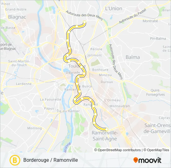 B Metro Line Map
