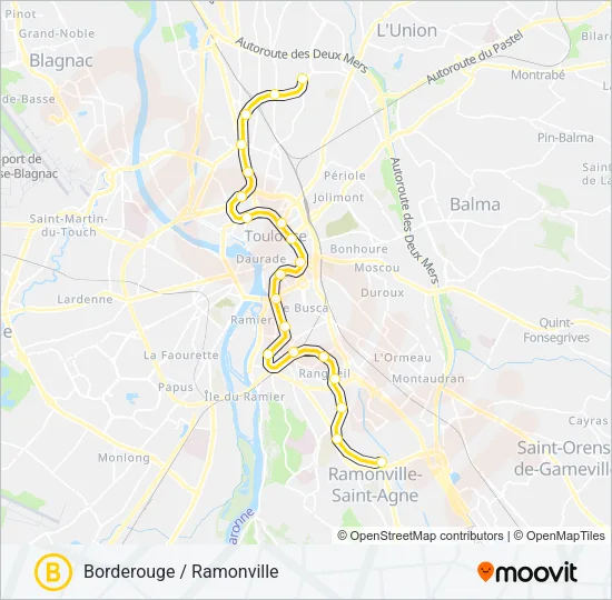 B Metro Line Map