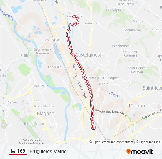 169 Bus Line Map