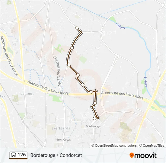 126 Bus Line Map