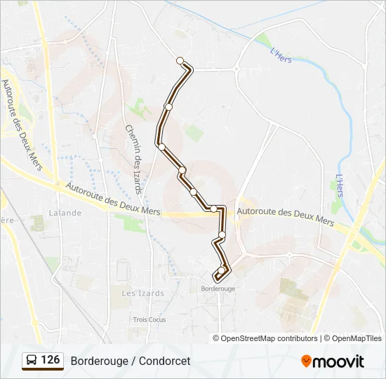 126 Bus Line Map