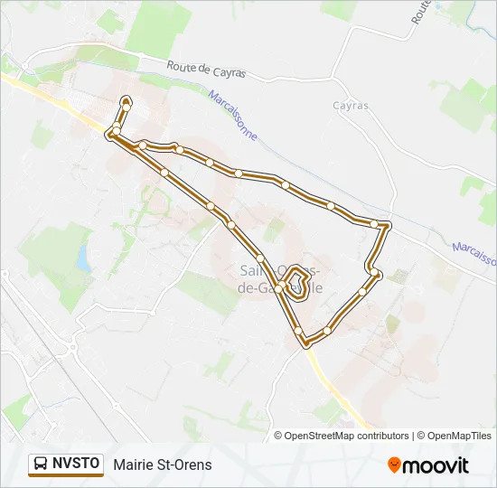 NVSTO Bus Line Map