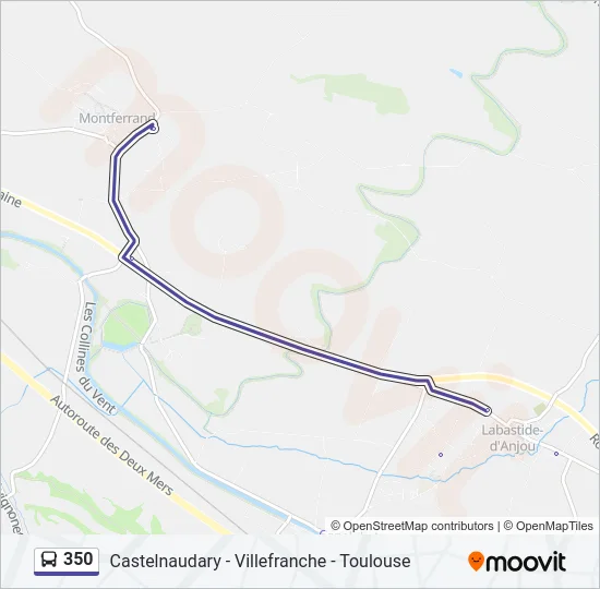 350 Bus Line Map