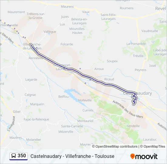 350 Bus Line Map