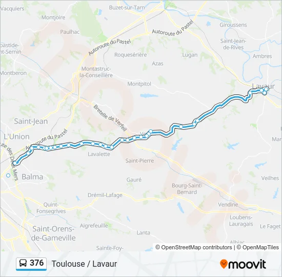 376 Bus Line Map