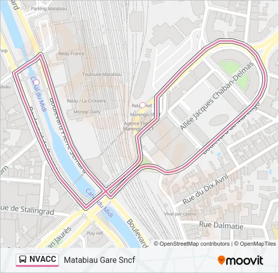 NVACC Bus Line Map