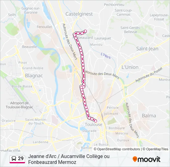 29 Bus Line Map