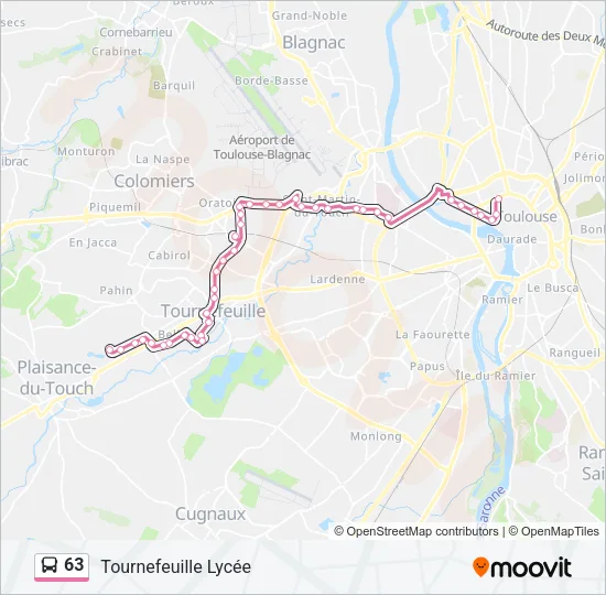 63 Bus Line Map