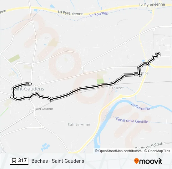 317 Bus Line Map