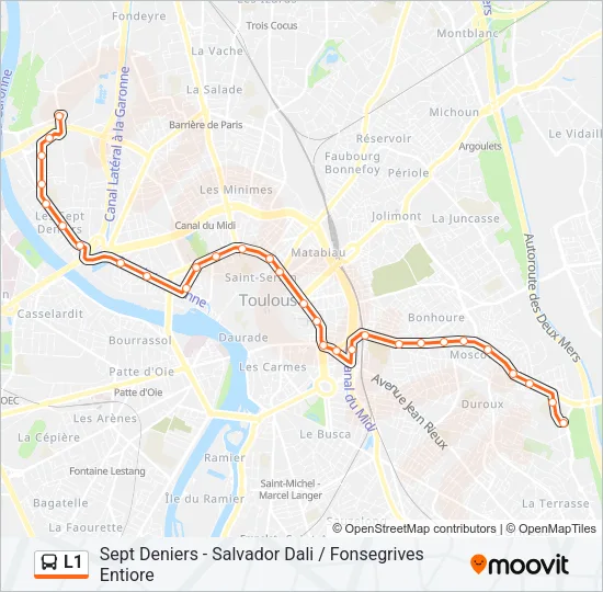 L1 Bus Line Map