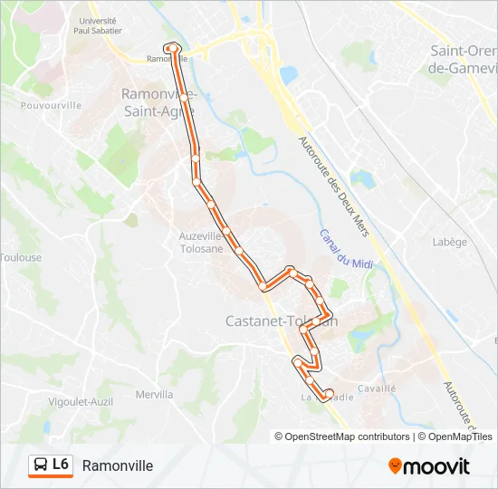 L6 Bus Line Map