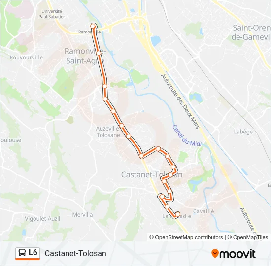 L6 Bus Line Map