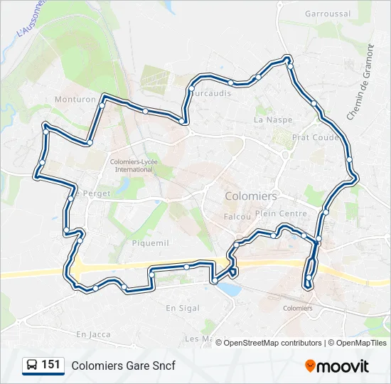 151 Bus Line Map