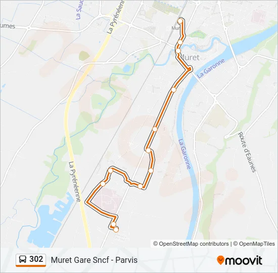 302 Bus Line Map