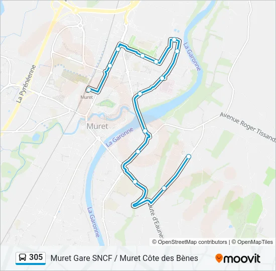 305 Bus Line Map