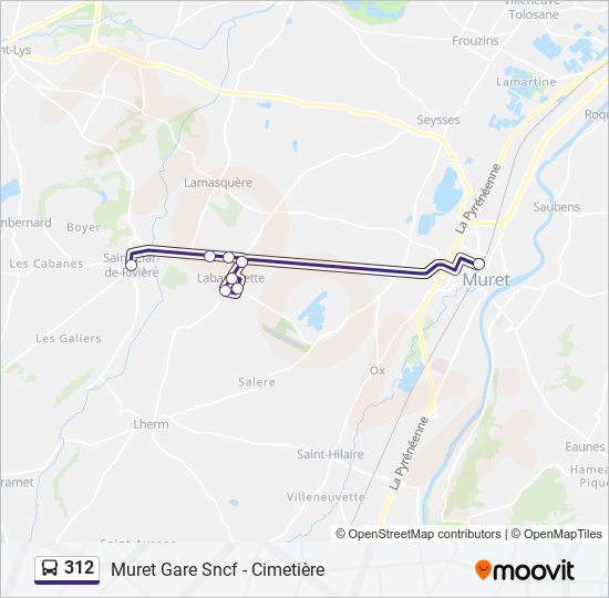 312 bus Line Map